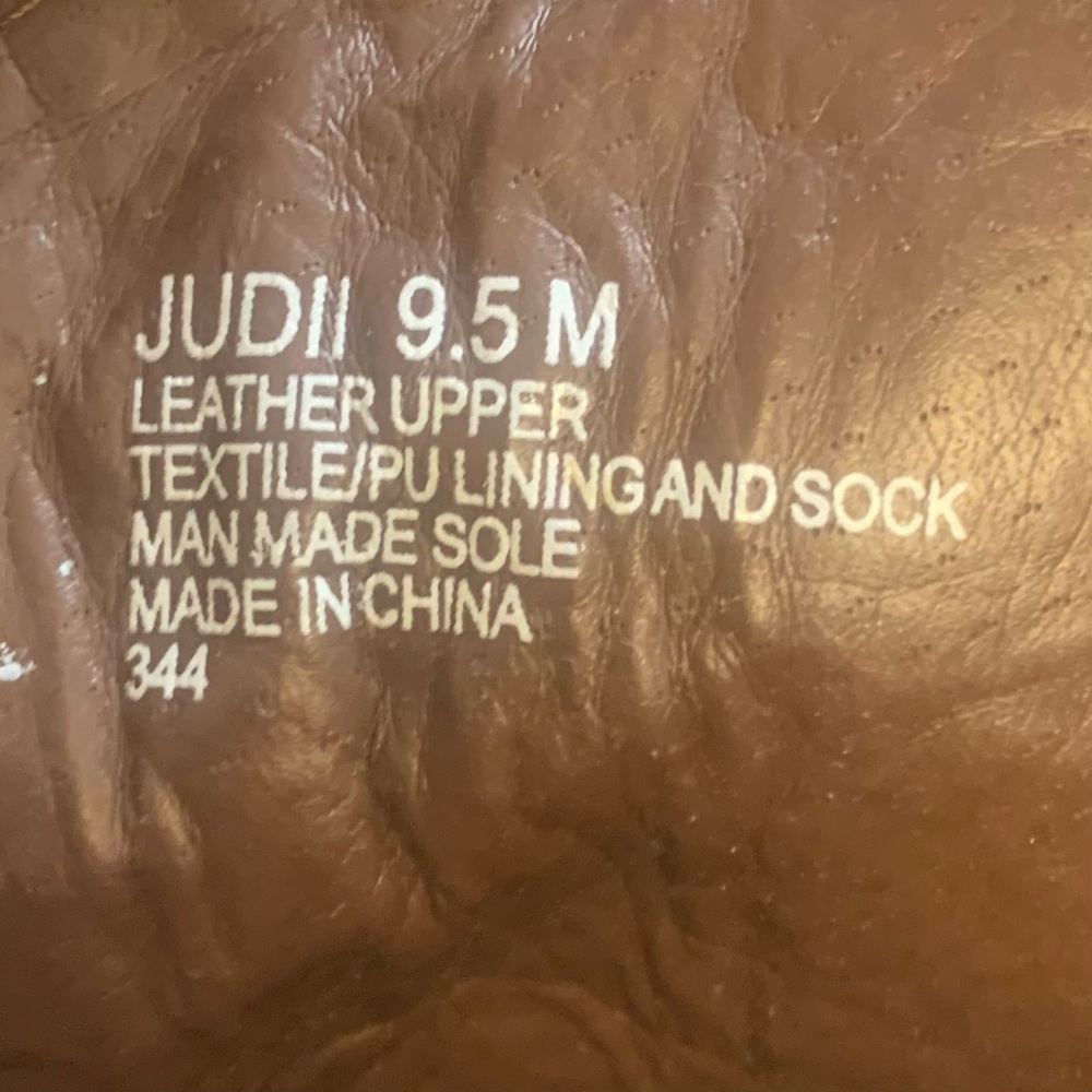 Steve Madden Judii brown leather chunky lace up heeled ankle boots size 9.5 - Picture 6 of 7
